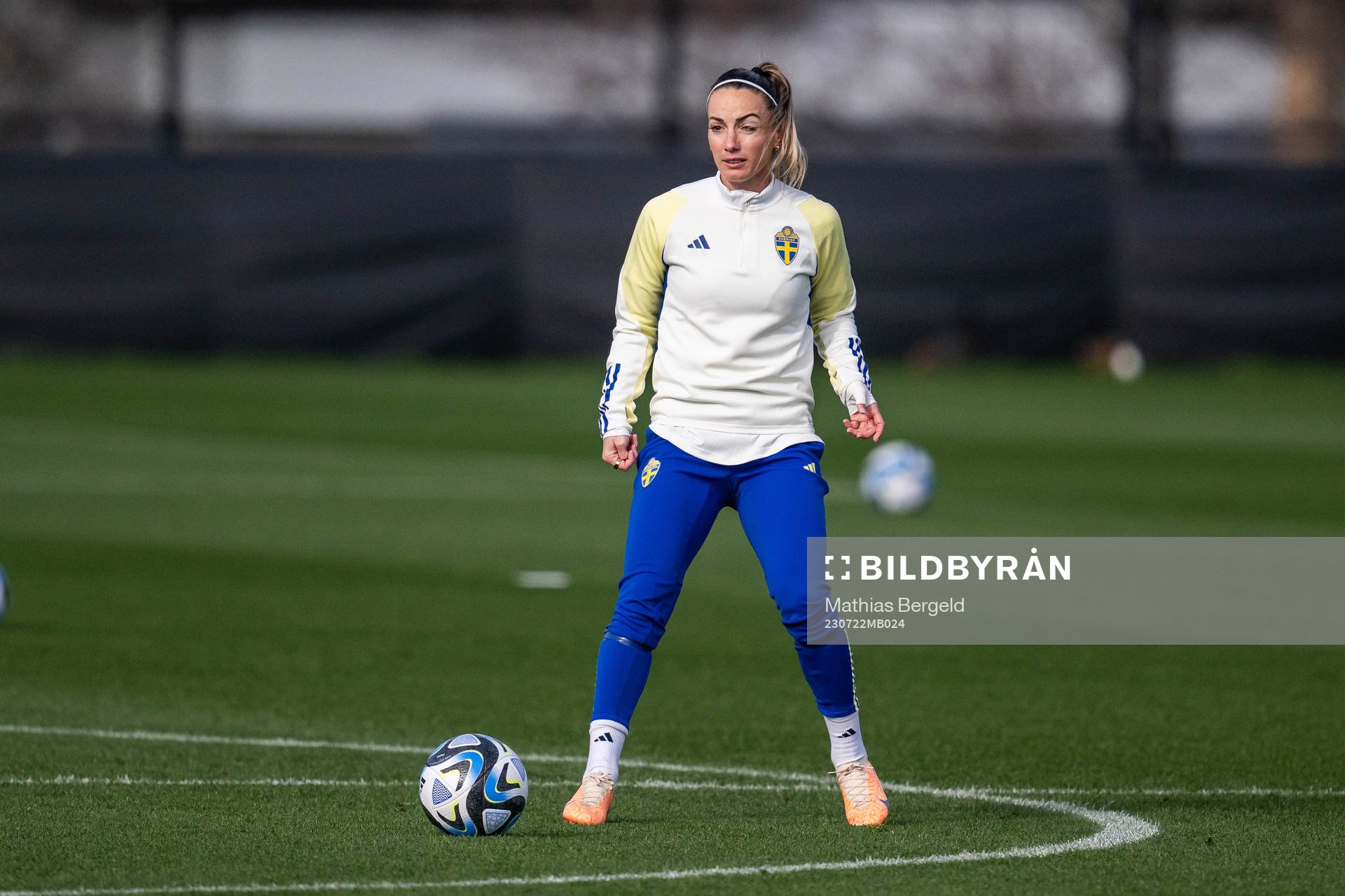 Kosovare Asllani of the Swedish women's national team at a
