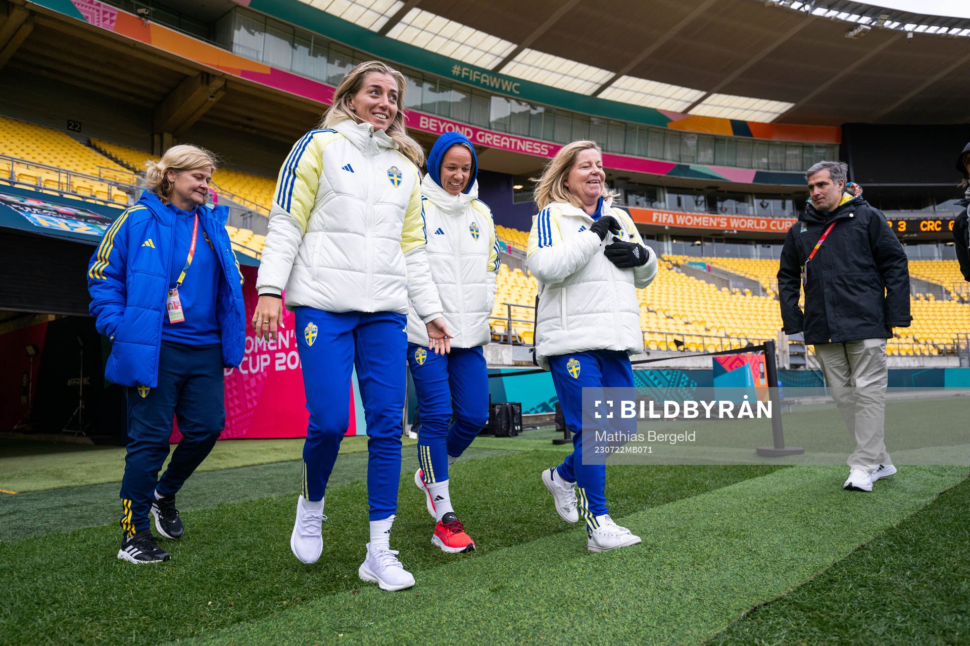 Press officer Rebecca Schelin, Linda Sembrant, Caroline