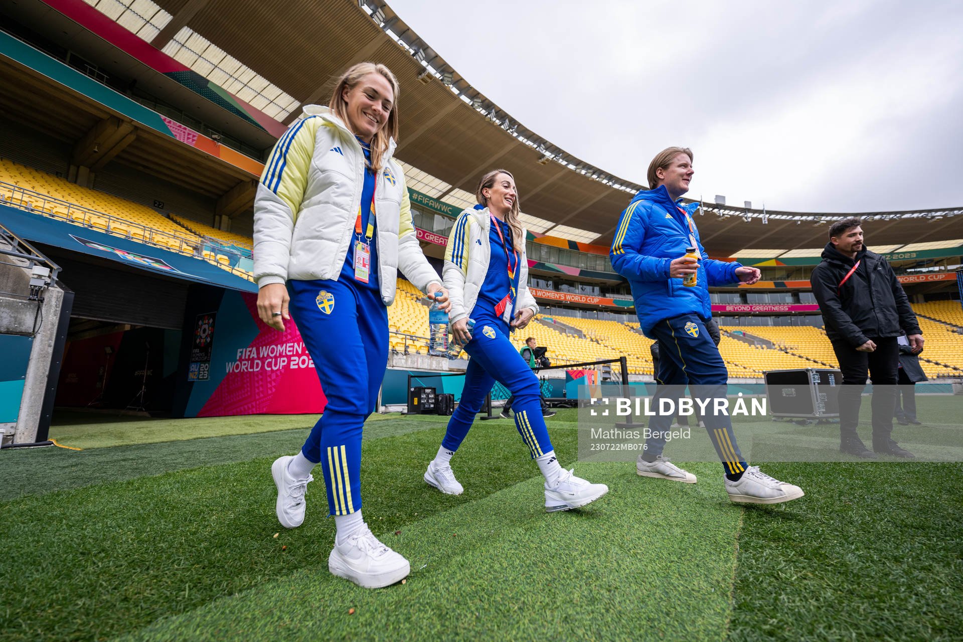 Magdalena Eriksson, Kosovare Asllani and Press officer