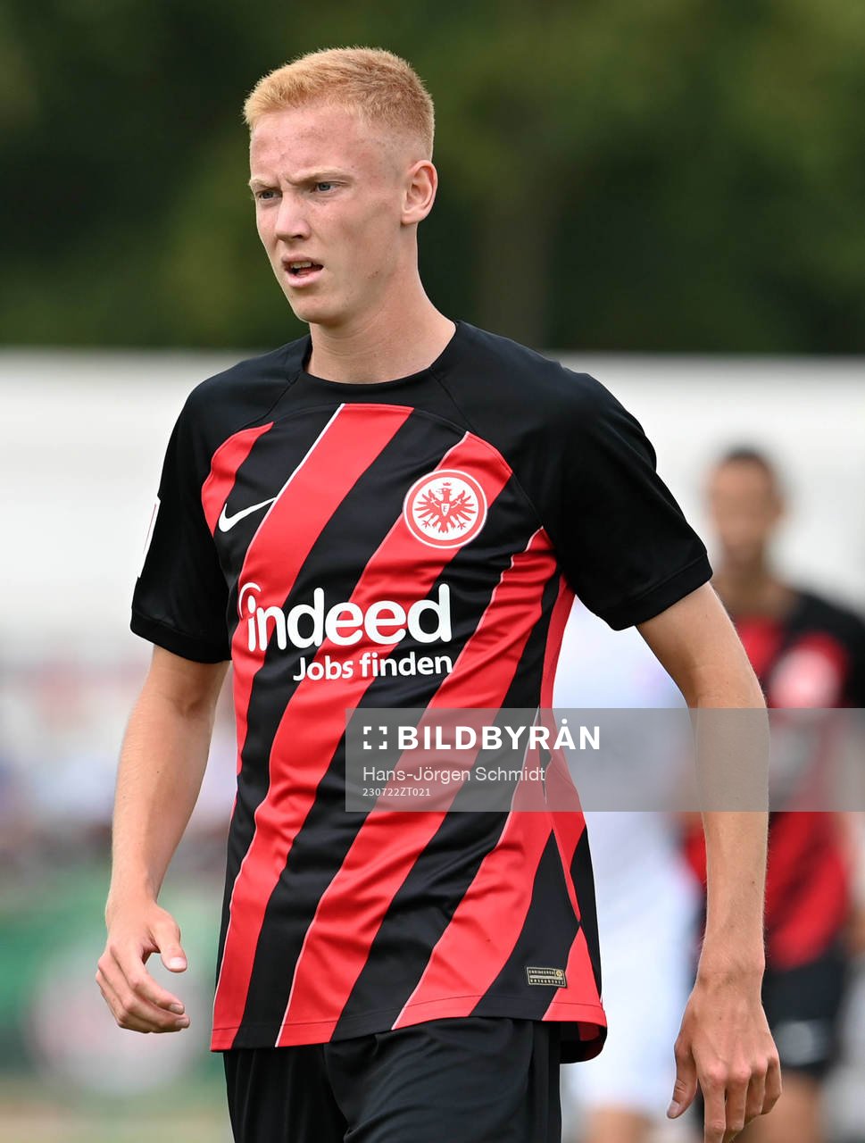  Hugo Larsson fotografiert beim Fuﬂball Testspiel Spiel SG Barockstadt Fulda-Lehnerz gegen Eintracht Frankfurt am 23.7.2023 in Fulda Hugo Larsson photographed at the soccer test match match SG Barockstadt Fulda Lehnerz against Eintracht Frankfurt on 23 7 2023 in Fulda