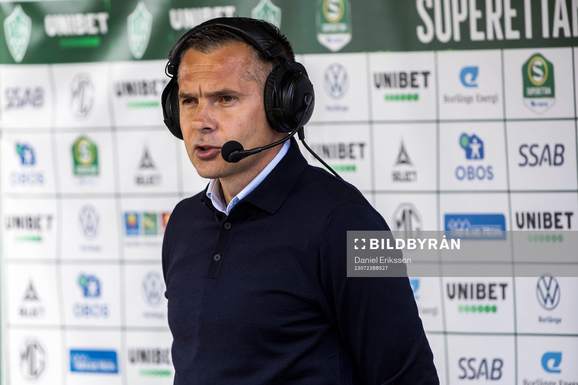Östers tränare Srdjan Tufegdzic innan  fotbollsmatchen i