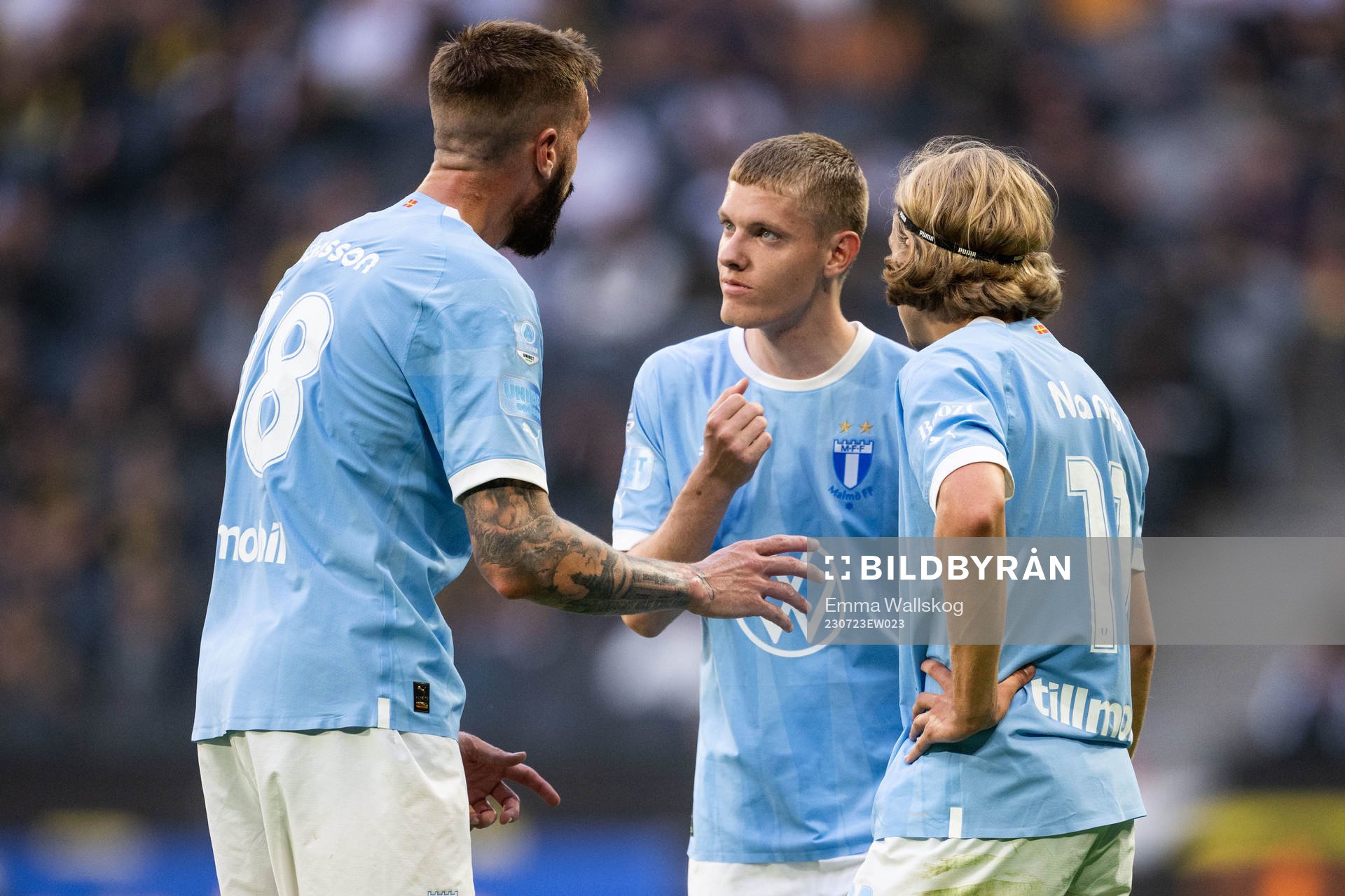Malmö FFs Pontus Jansson, Sebastian Jörgensen  och