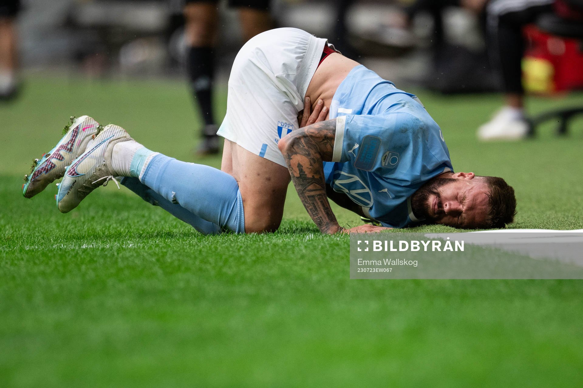 Malmö FFs Pontus Jansson har ont