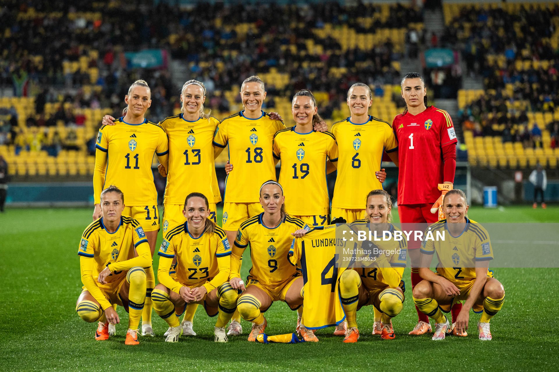 Players of Sweden pose for a team photo
