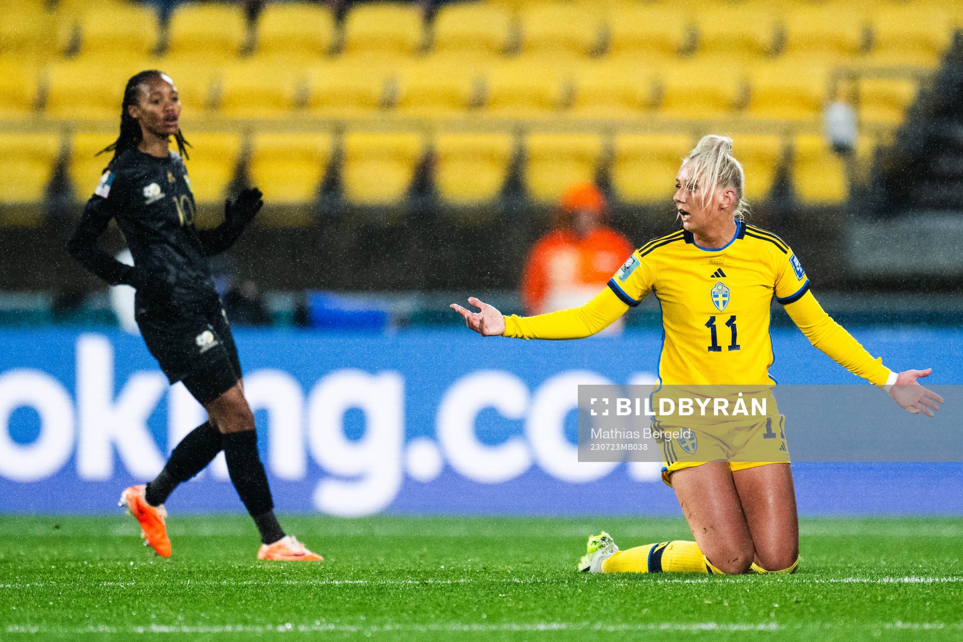Stina Blackstenius of Sweden reacts