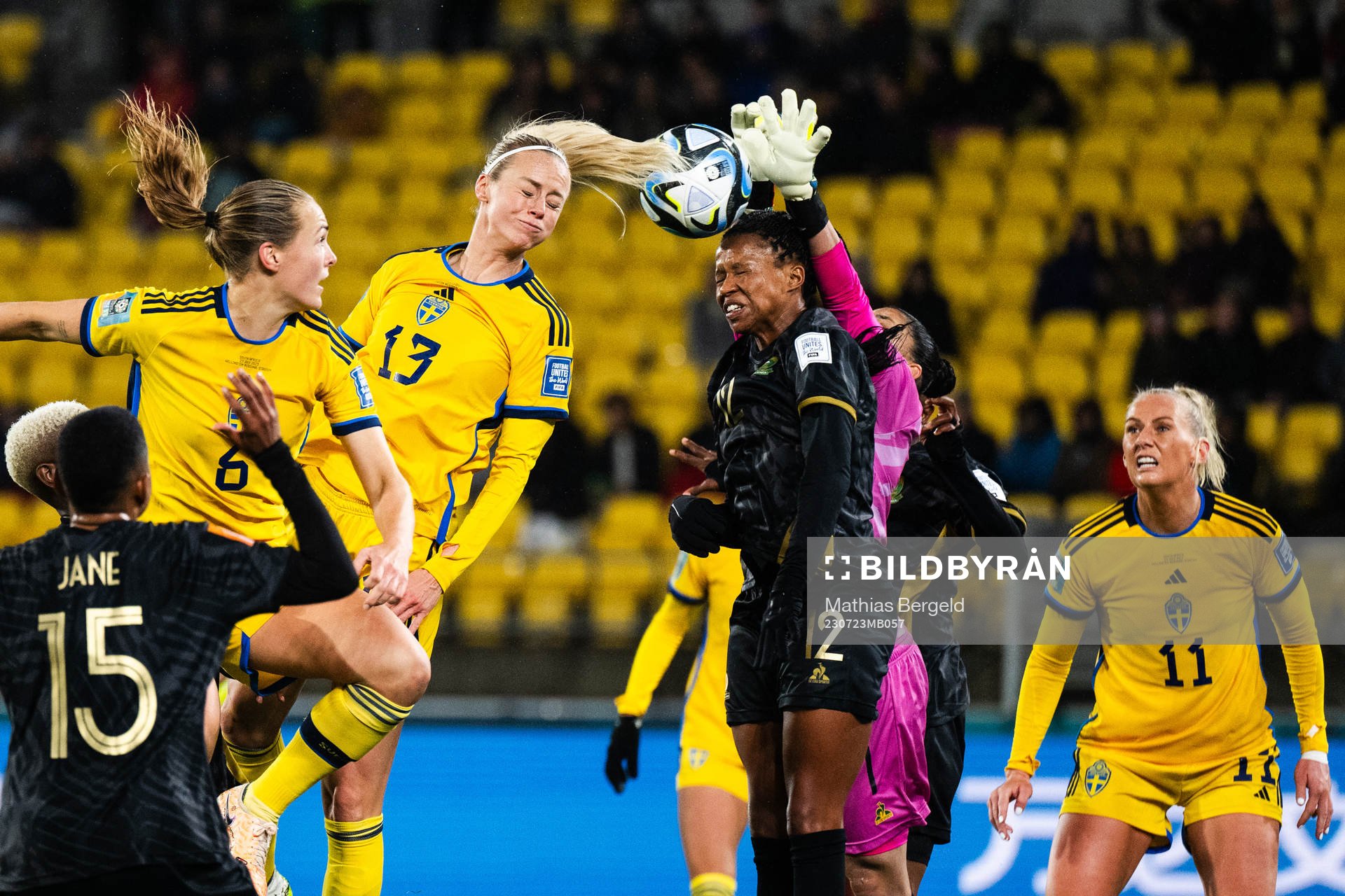 Magdalena Eriksson, Amanda Ilestedt and Stina Blackstenius