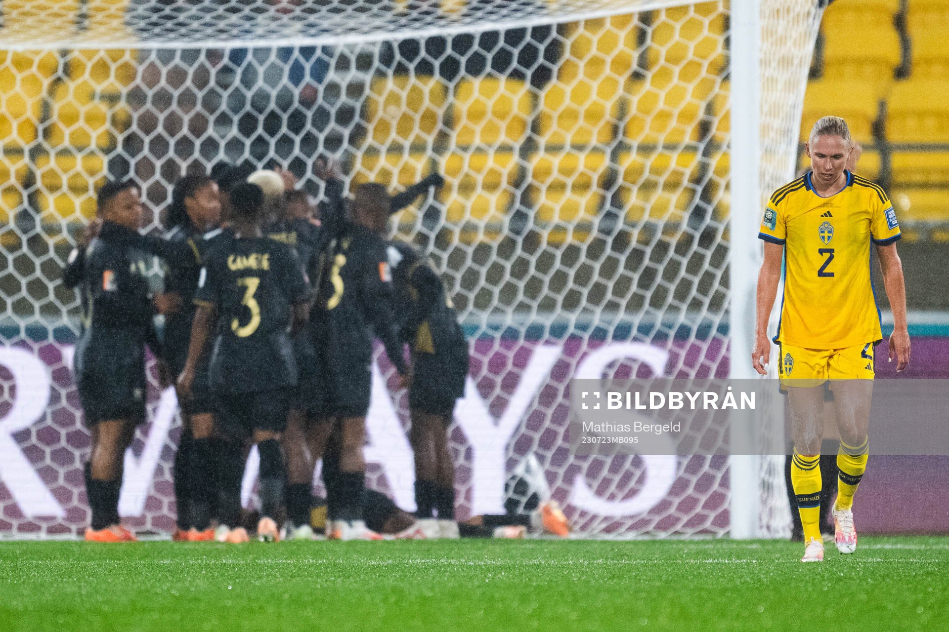 Jonna Andersson of Sweden looks dejected