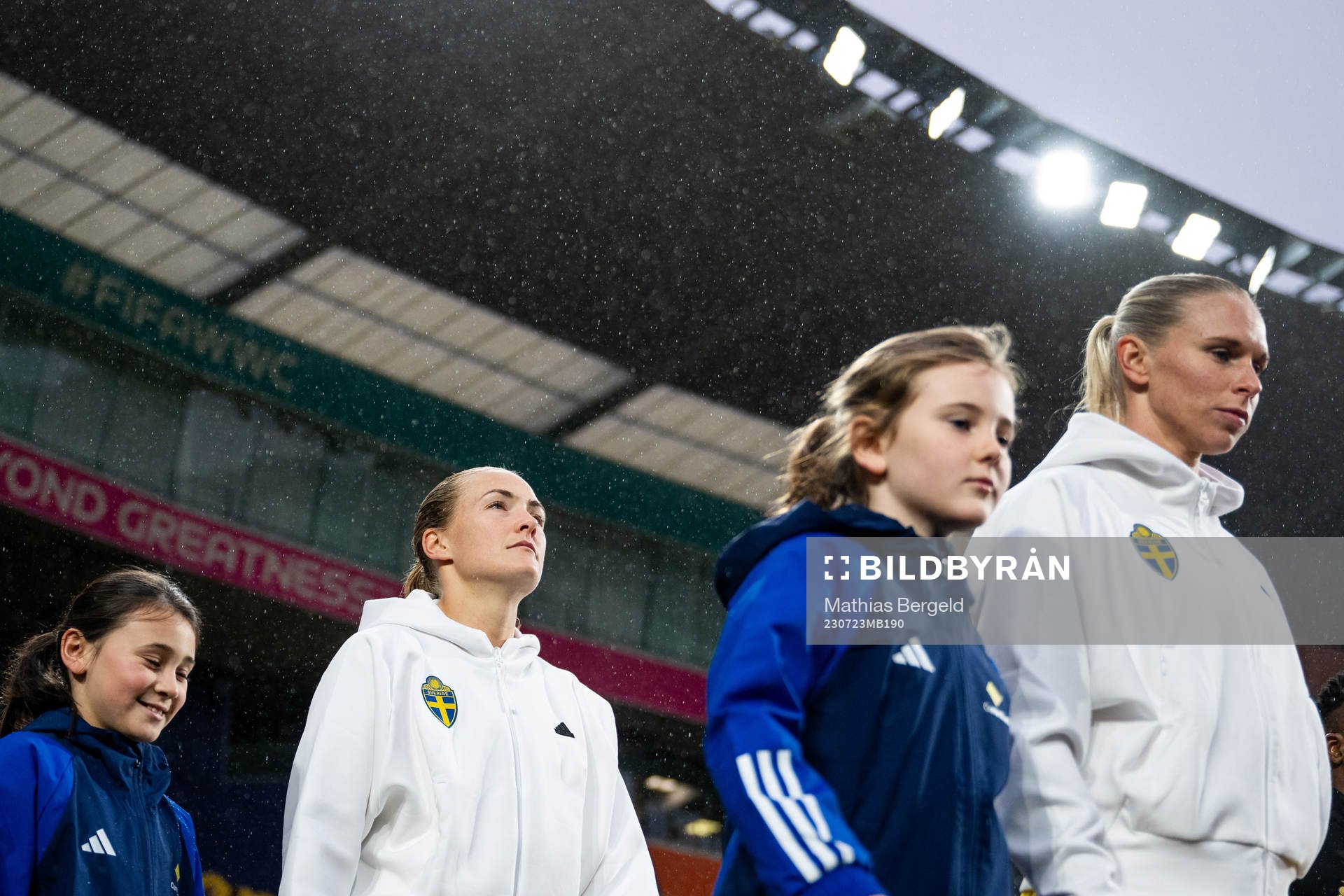 Magdalena Eriksson and Jonna Andersson of Sweden enter the