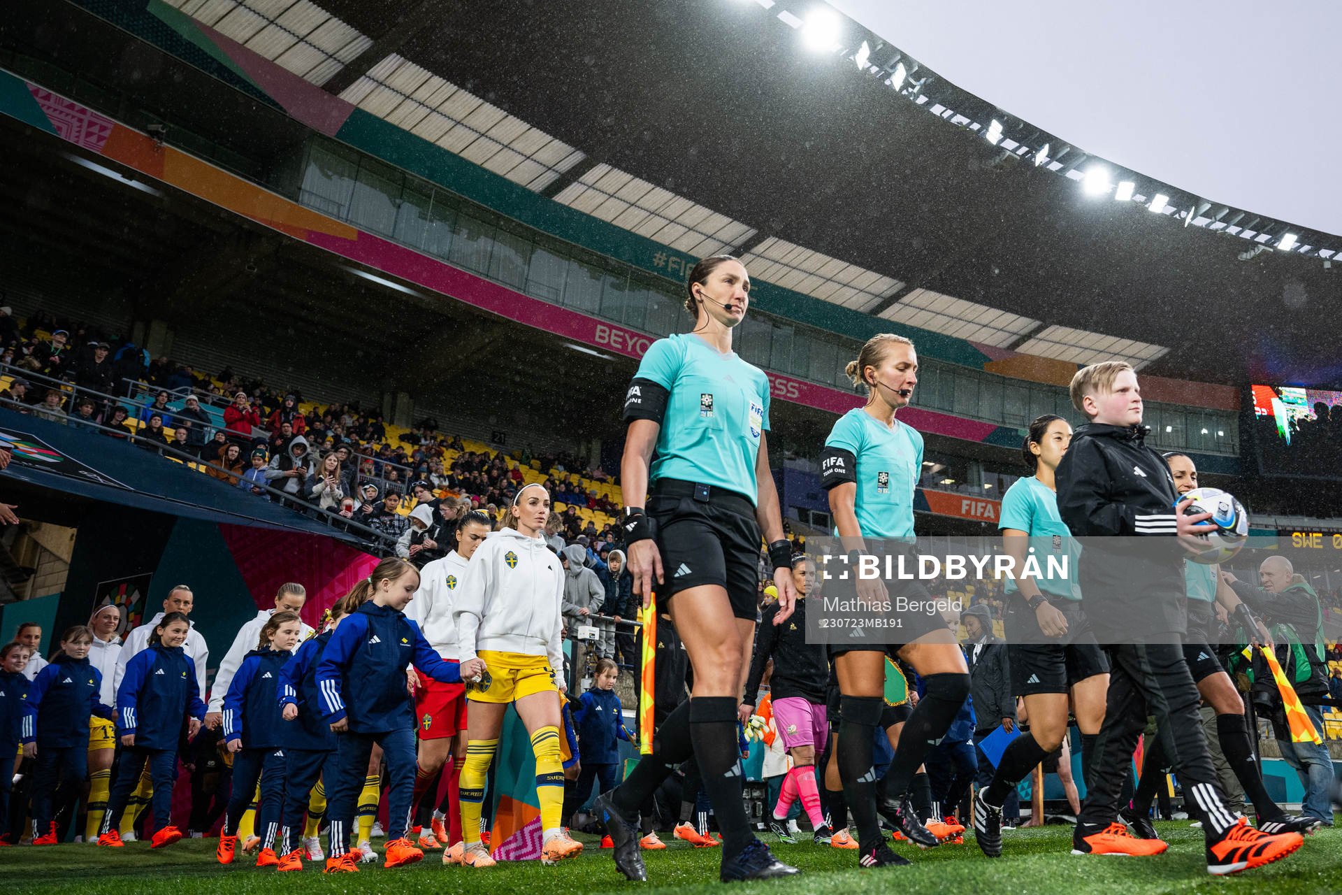 Kosovare Asllani of Sweden enters the pitch
