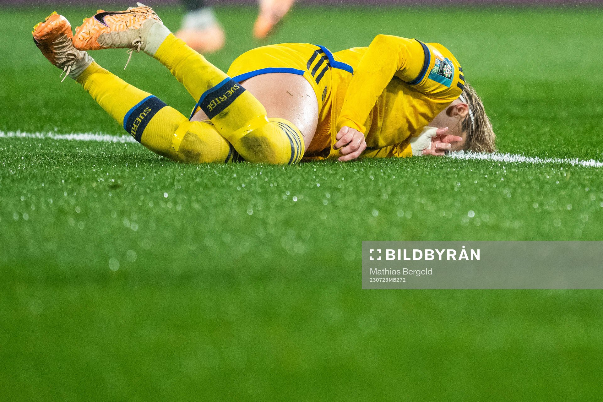 Kosovare Asllani of Sweden in pain