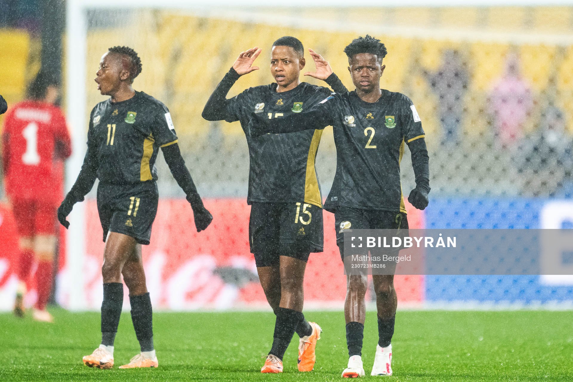 Thembi Kgatlana, Refiloe Jane and Lebohang Ramalepe of