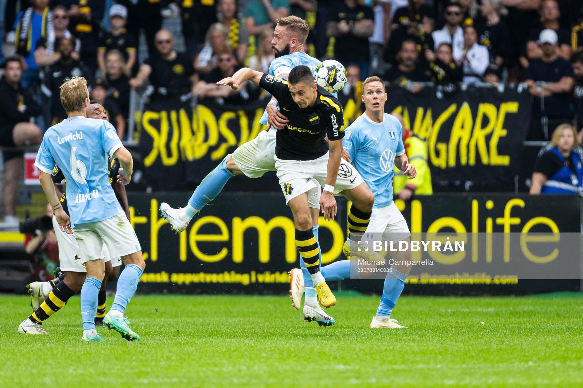 AIKs Dino Besirovic och Malmö FFs Pontus Jansson