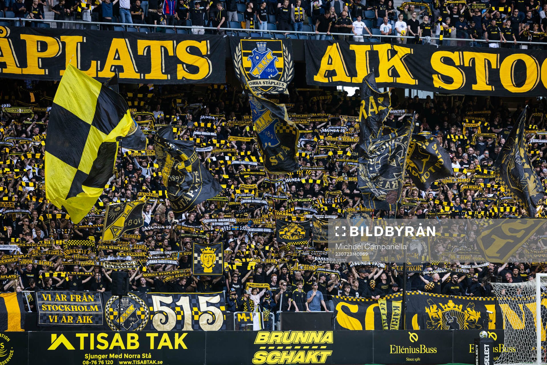 under fotbollsmatchen i Allsvenskan mellan AIK och Malmö FF