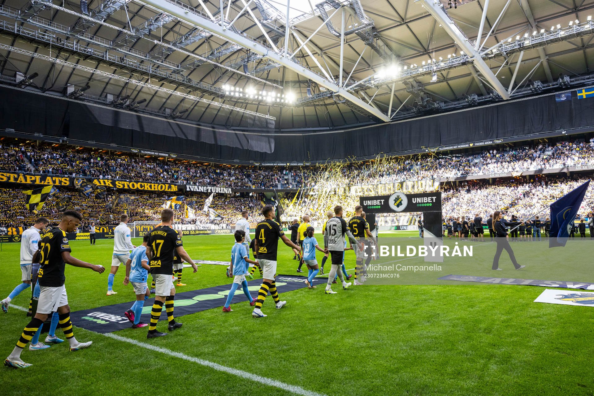 AIKs och Malmö FFs lag i lineup