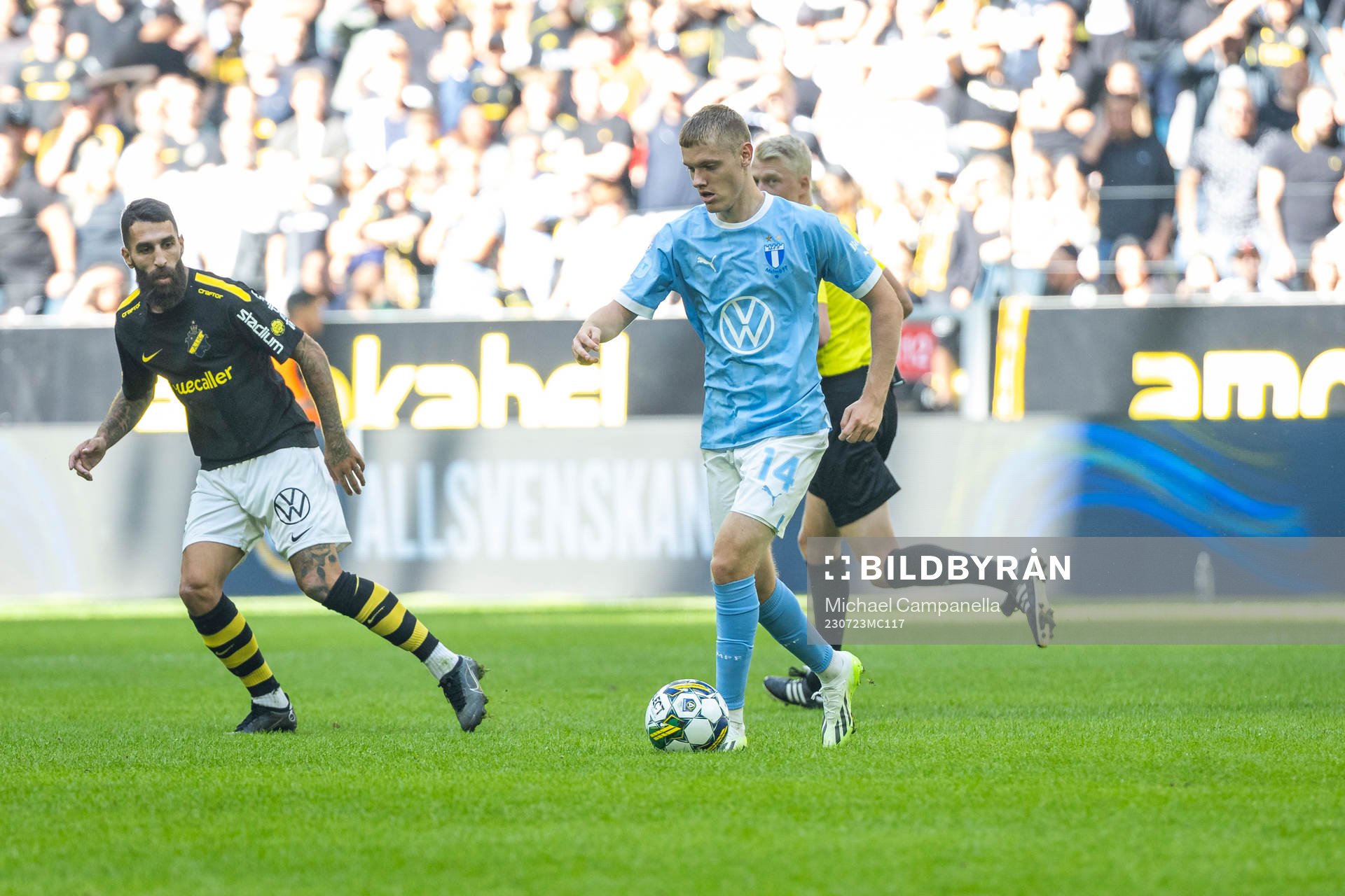 Malmö FFs Sebastian Jörgensen och AIKs Jimmy Durmaz