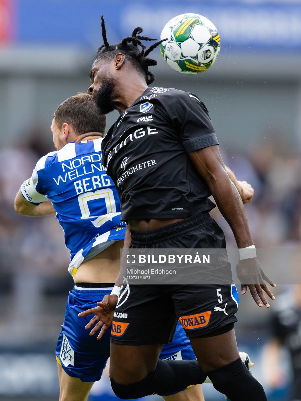 IFK Göteborgs Marcus Berg och Halmstads Joseph Baffoe
