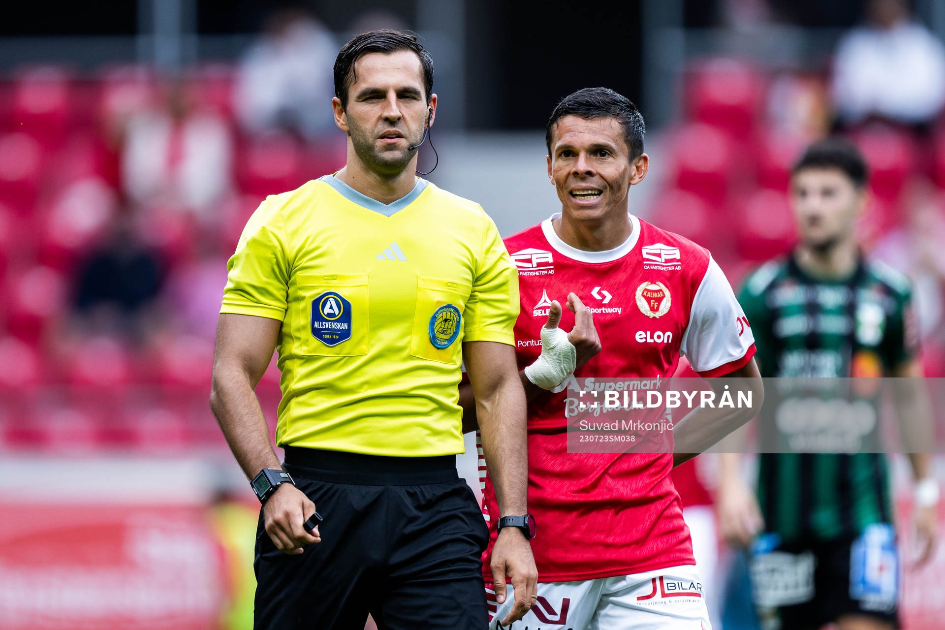 Domare Granit Maqedonci och Kalmars Romario Pereira Sipiao