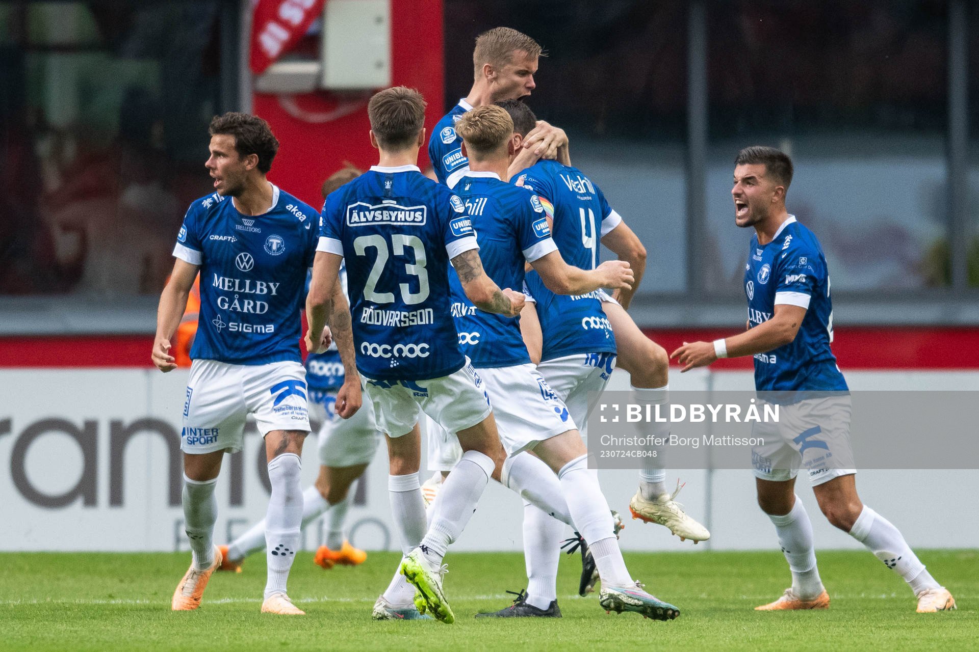 Trelleborgs spelare jublar