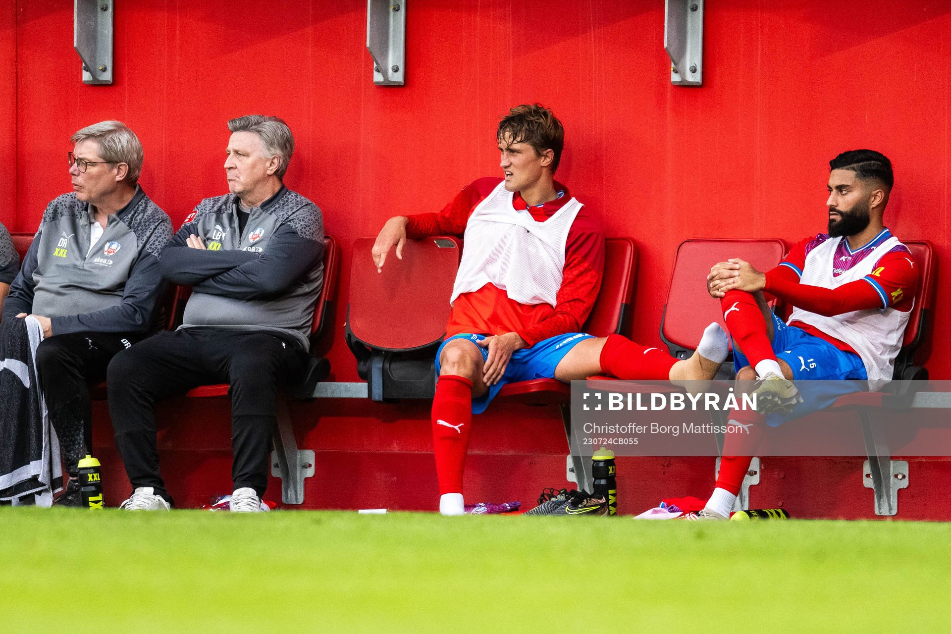 Helsingborgs Thomas Rogne och Amin Al-Hamawi