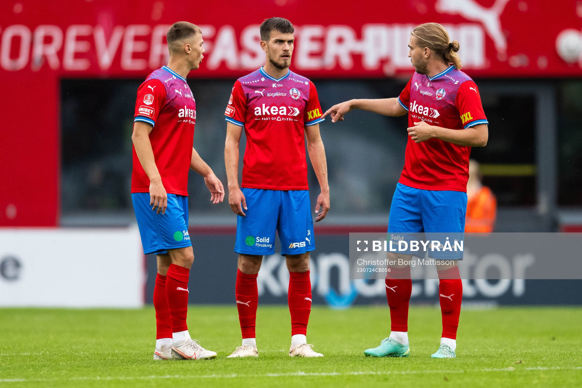 Helsingborgs Erik Ring, Pavle Vagic och Charlie Weberg
