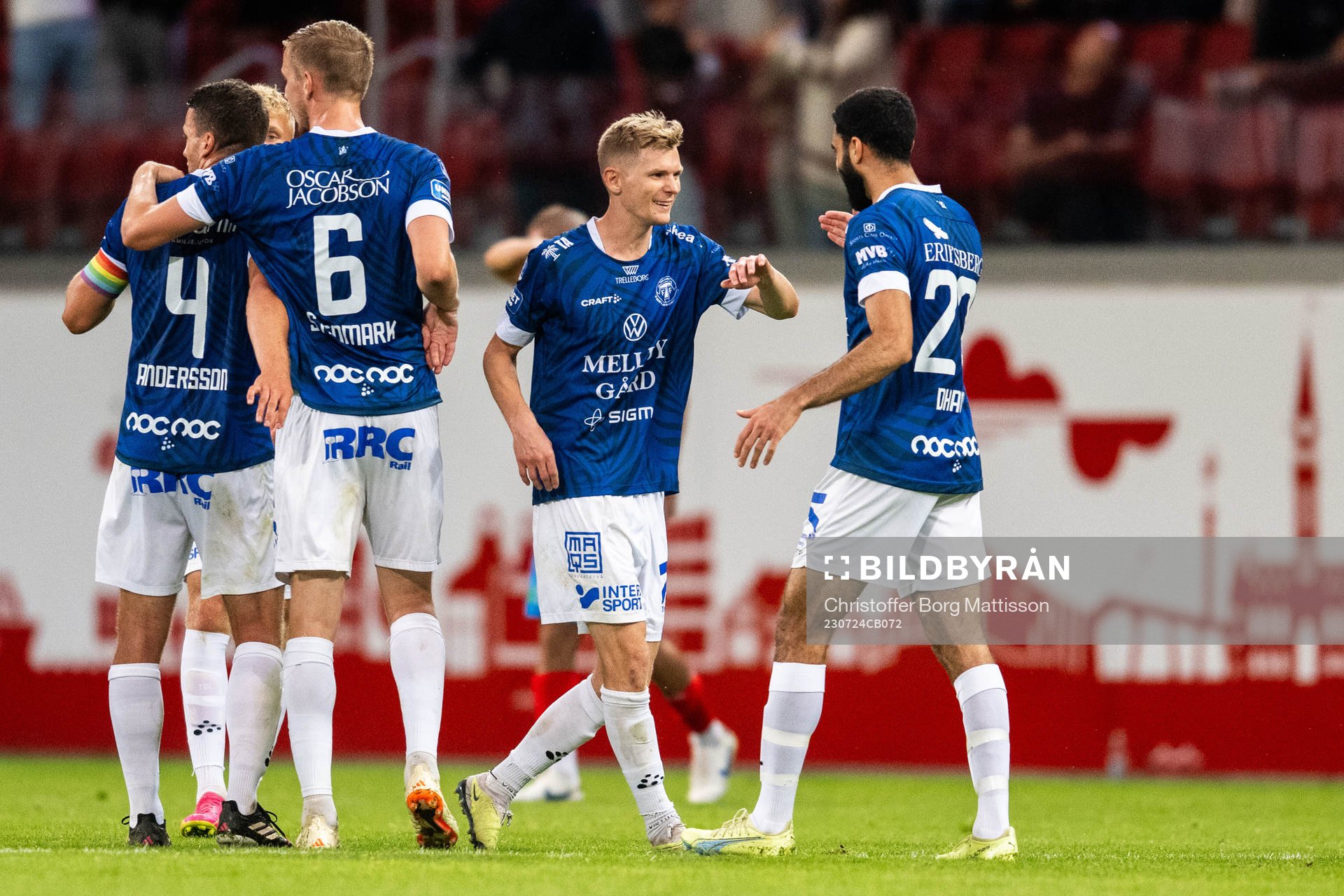 Trelleborgs spelare jublar