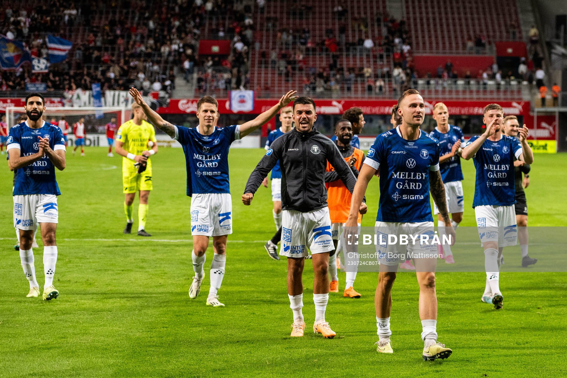 Trelleborgs Haris Brkic och Filip Bohman jublar