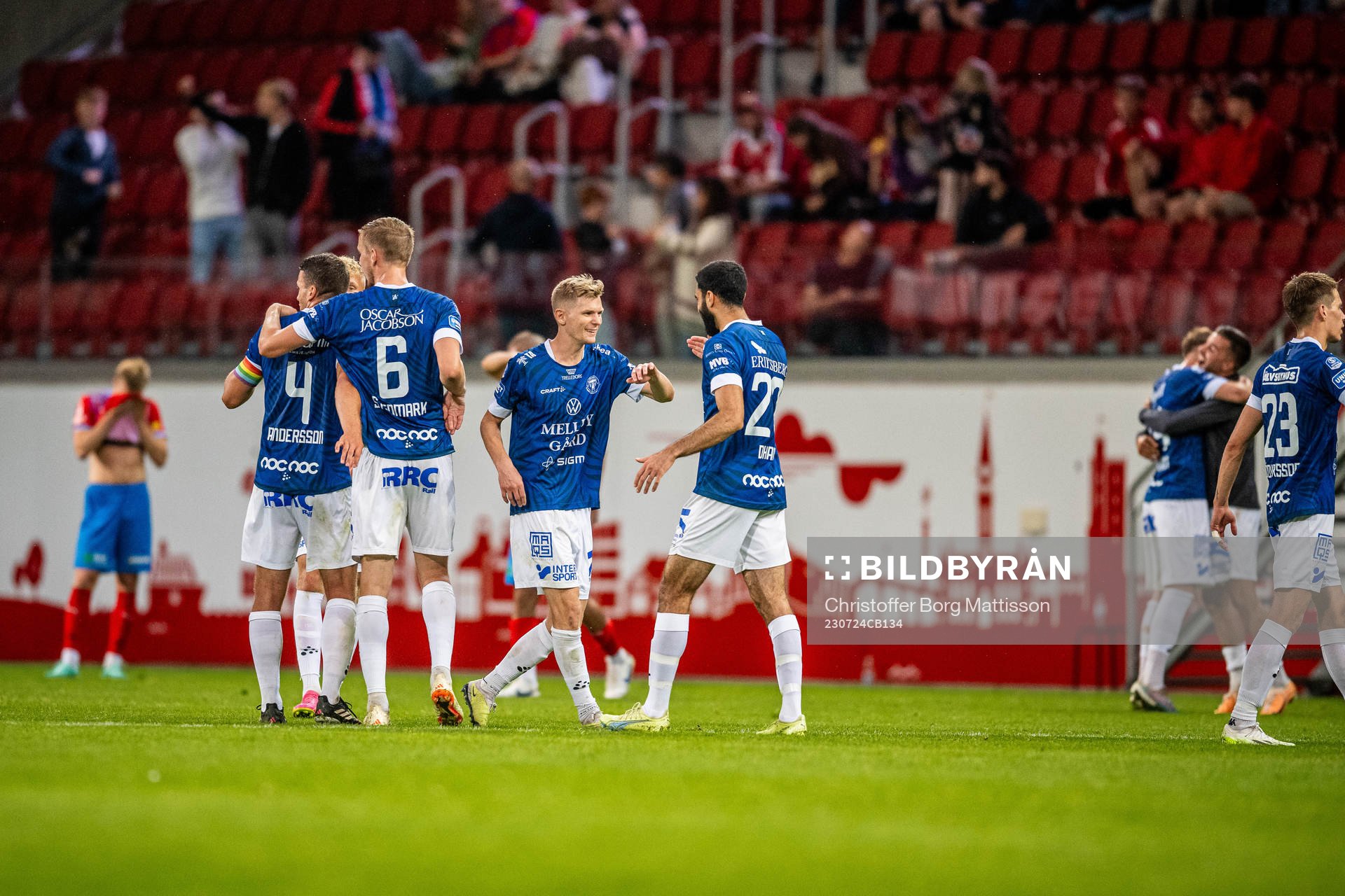 Trelleborgs spelare jublar