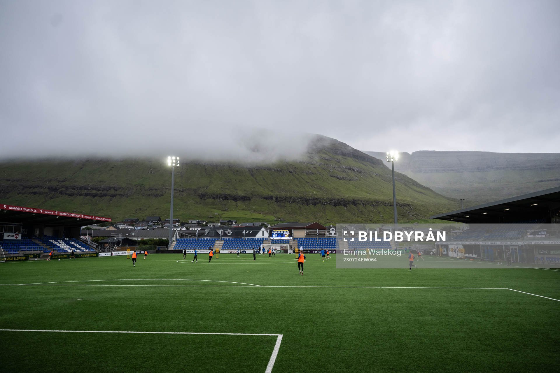 Under en träning med Klaksvik