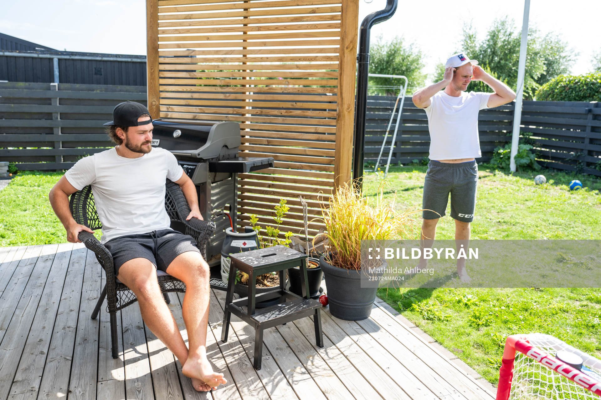 Rasmus Andersson och Calle Andersson vid en intervju med