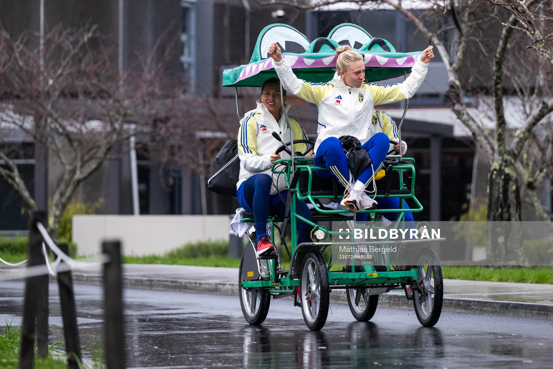 Rebecka Blomqvist, goalkeeper Jennifer Falk and Sofia