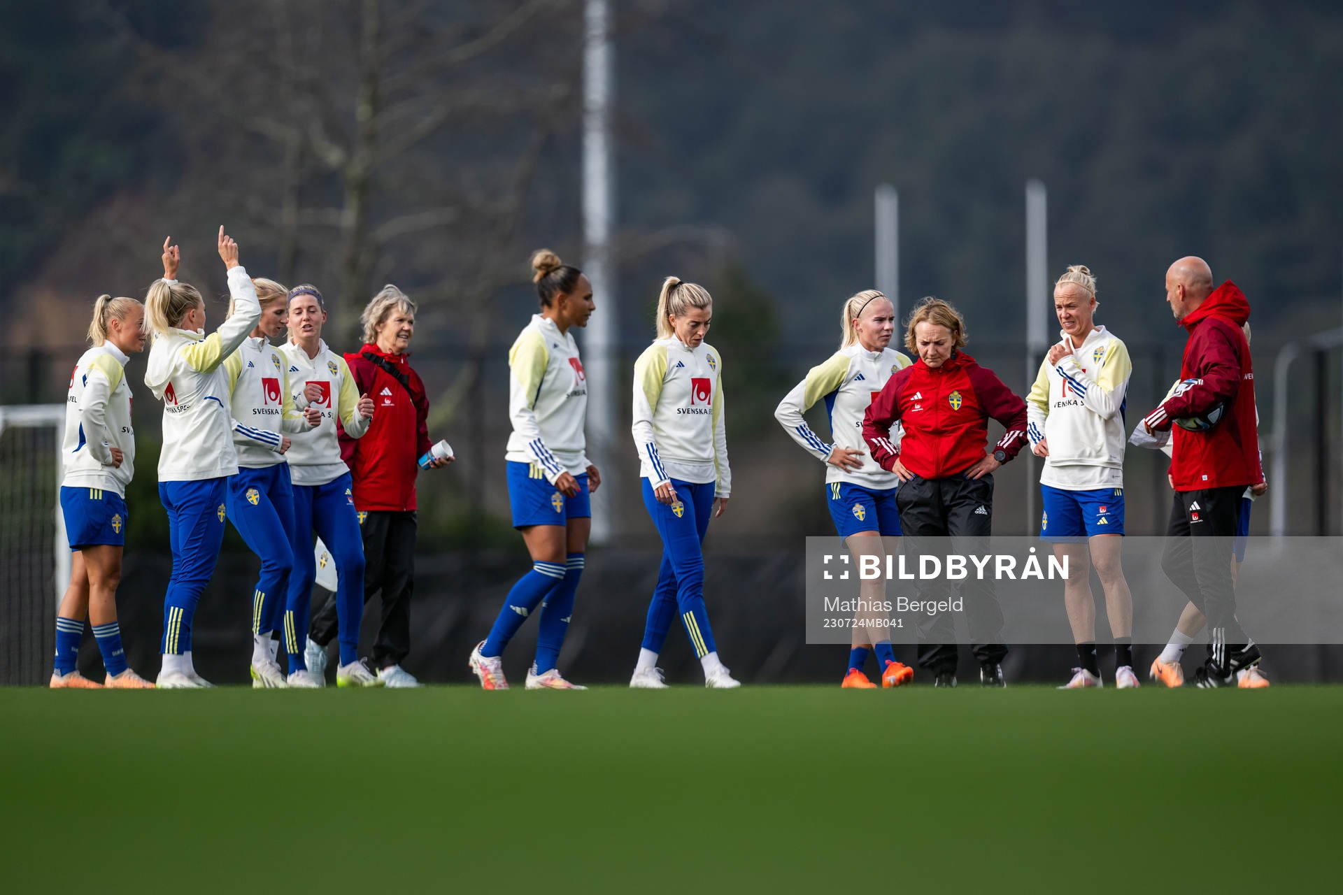 Players of the Swedish women's national football team at a