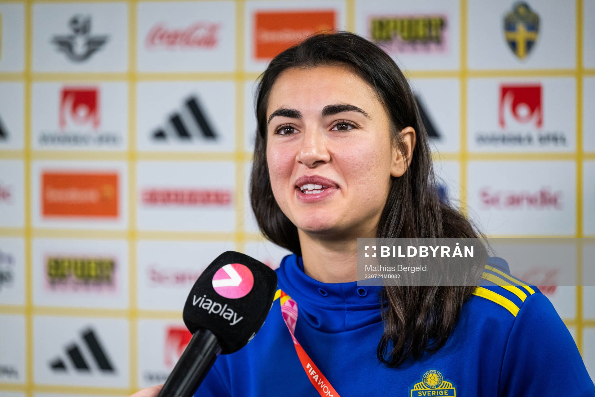 Goalkeeper Zecira Musovic of the Swedish women's national