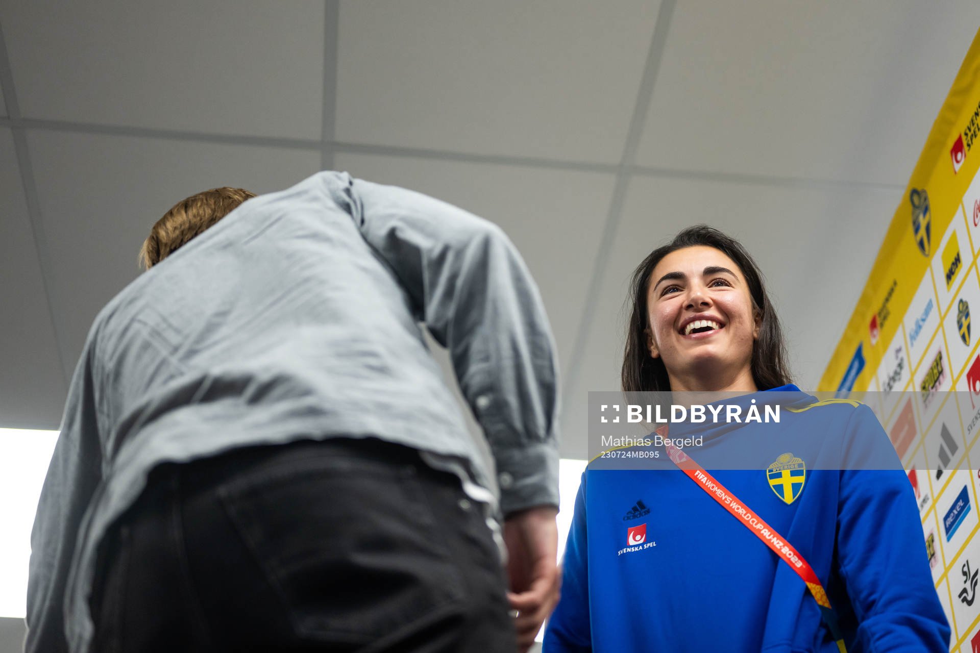 Goalkeeper Zecira Musovic of the Swedish women's national