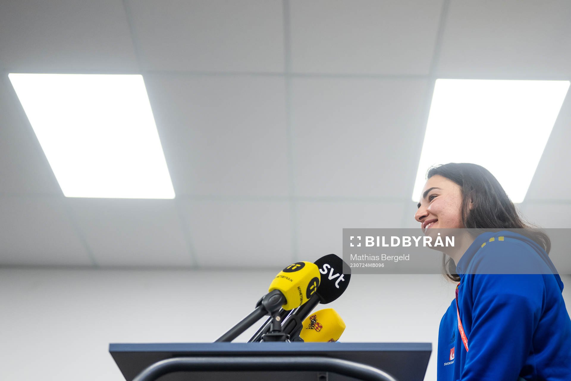 Goalkeeper Zecira Musovic of the Swedish women's national