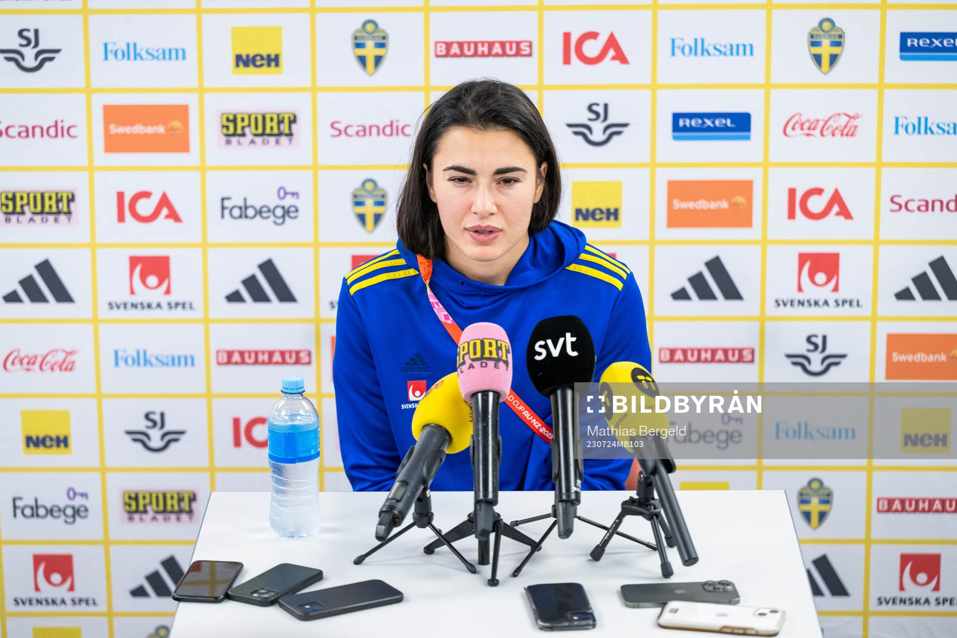 Goalkeeper Zecira Musovic of the Swedish women's national