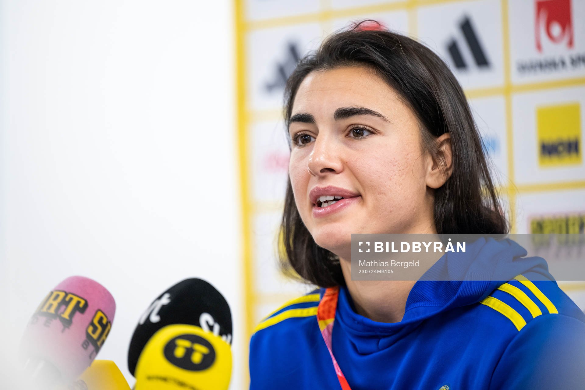 Goalkeeper Zecira Musovic of the Swedish women's national