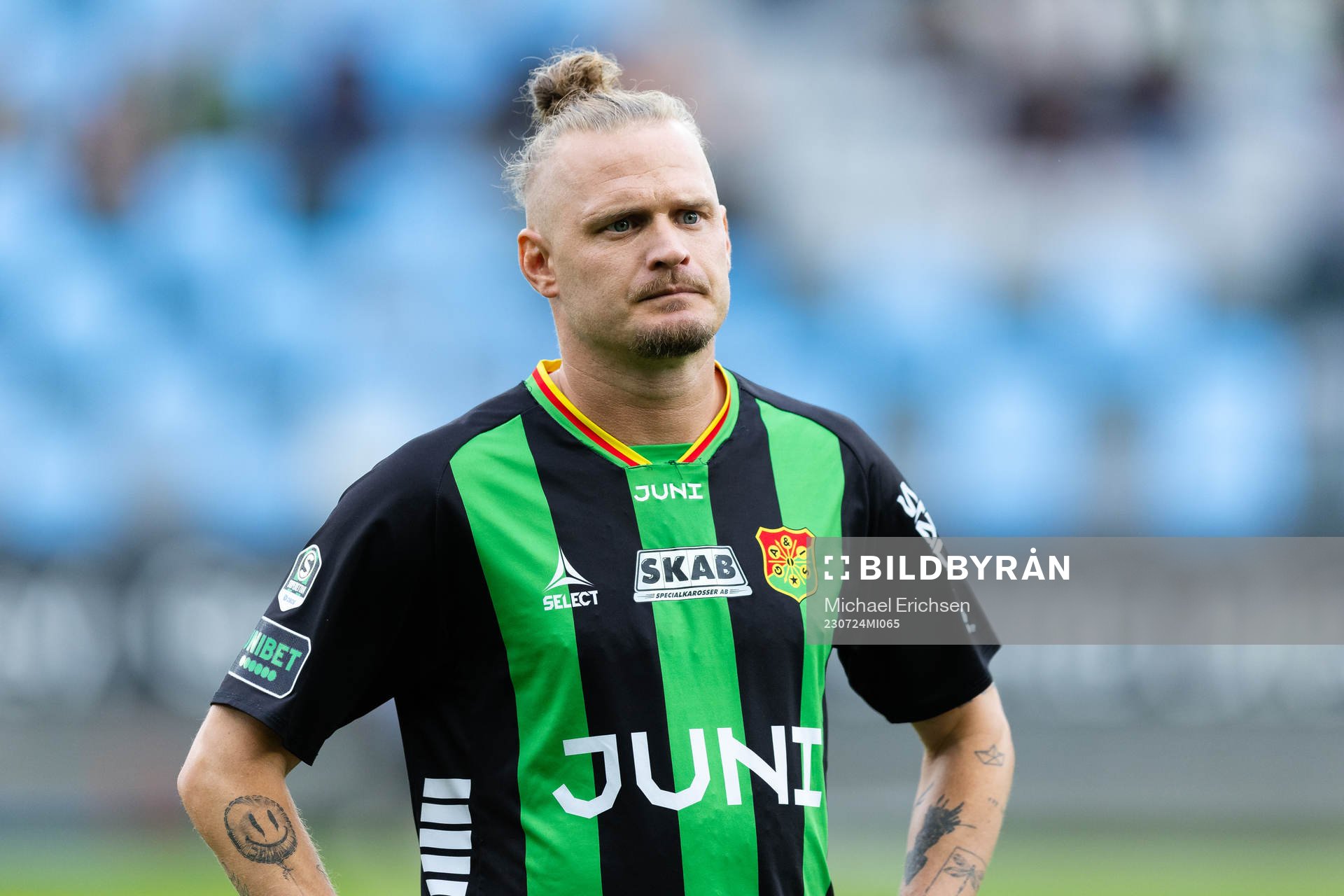 GAIS Jonas Lindberg innan fotbollsmatchen i Superettan