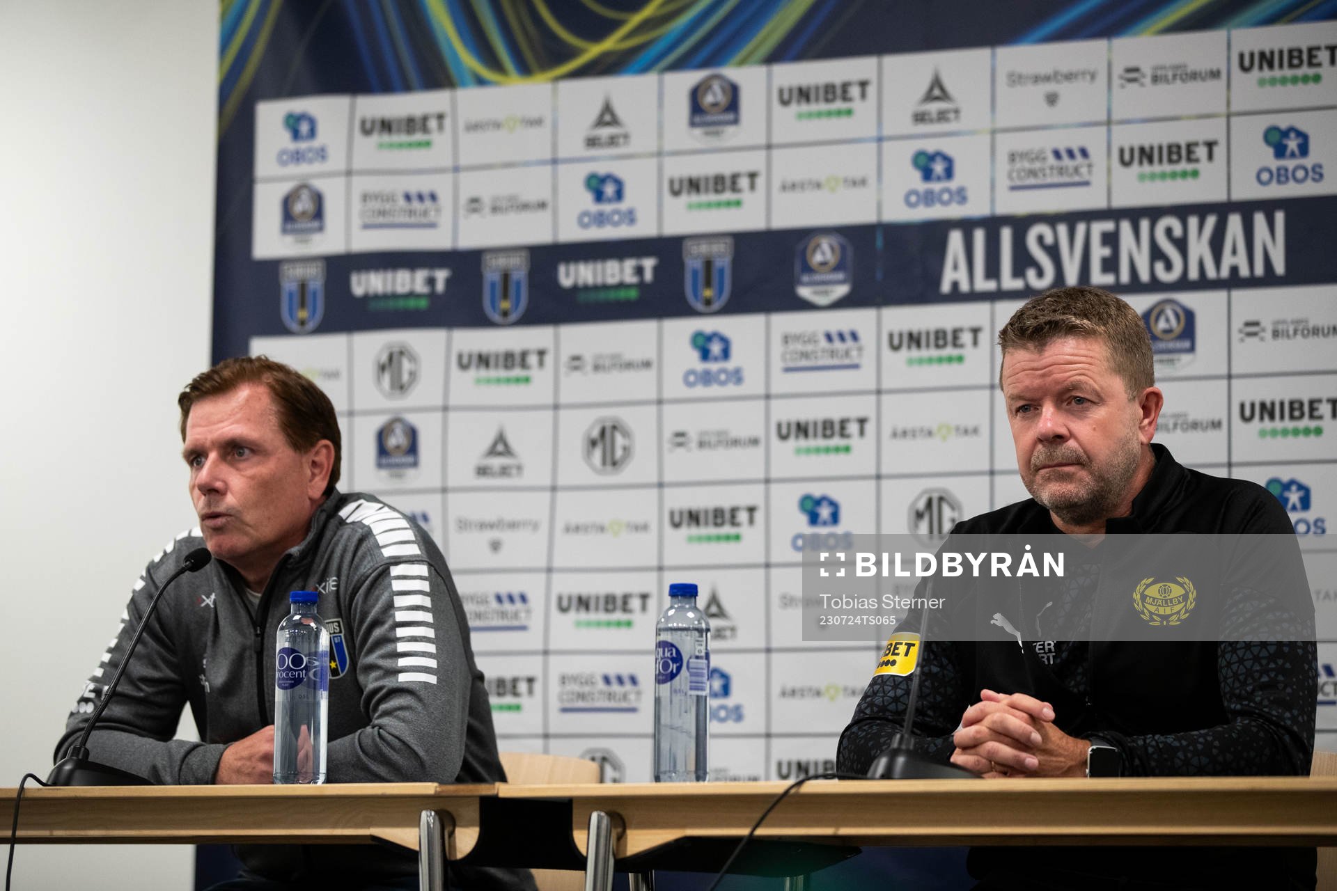 Sirius tränare Christer Mattiasson och Mjällbys tränare