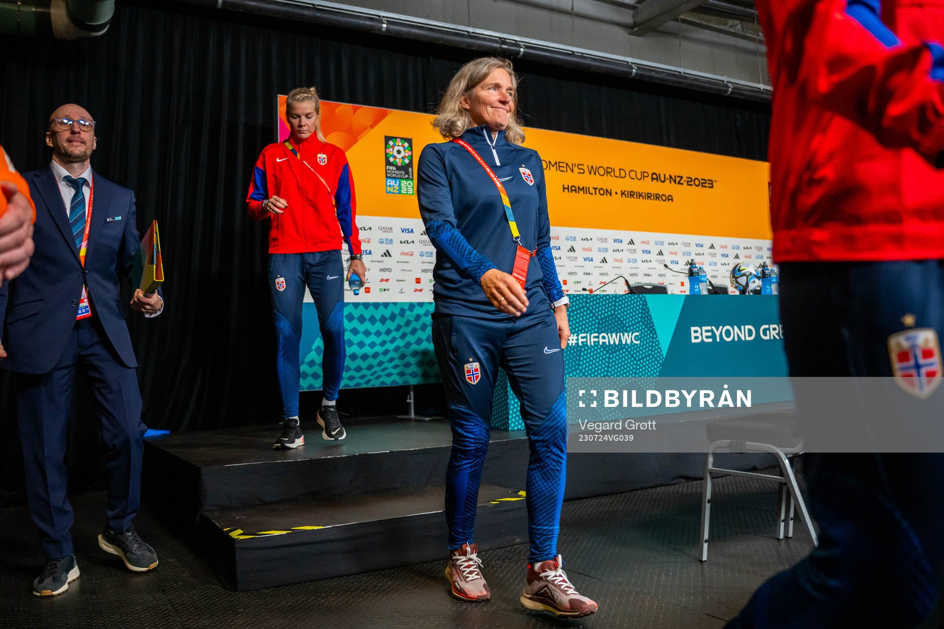 Head coach Hege Riise and Ada Hegerberg of the Norwegian