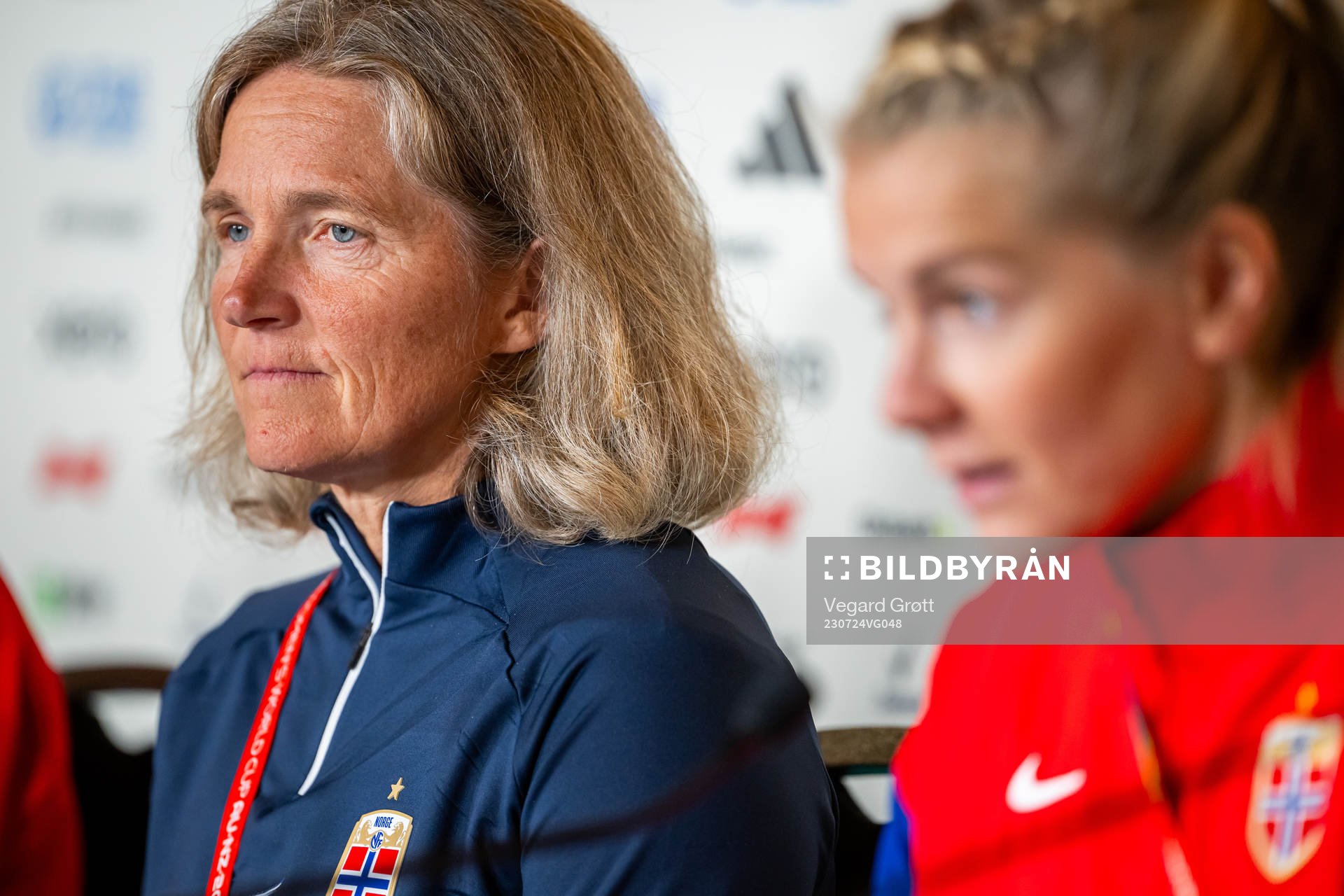 Head coach Hege Riise and Ada Hegerberg of the Norwegian