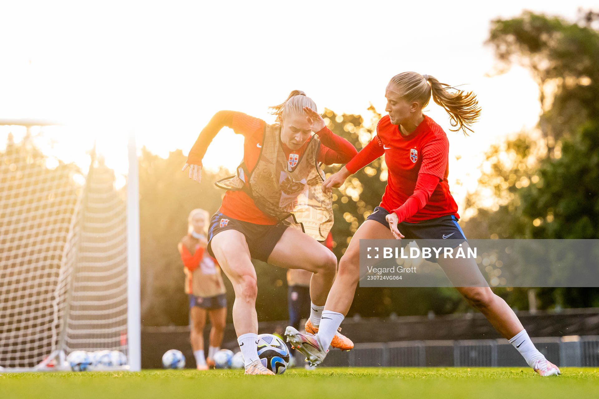 Thea Bjelde and Amalie Eikeland of the Norwegian women’s