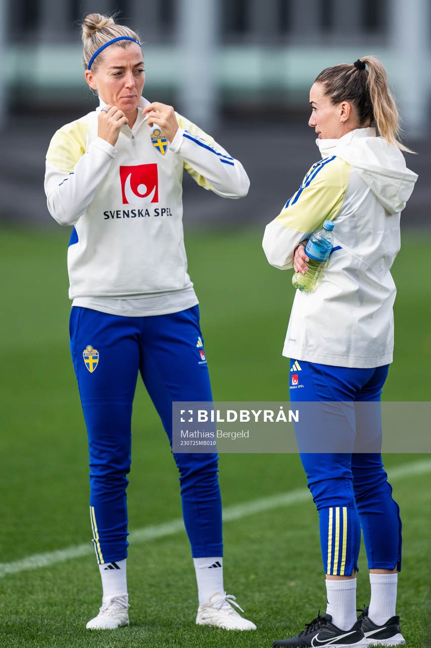 Linda Sembrant and Kosovare Asllani of the Swedish