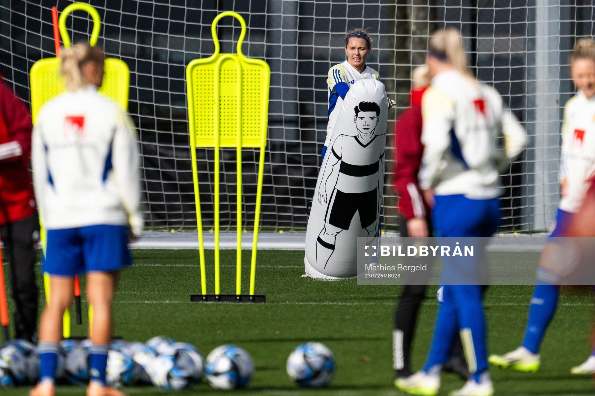 Goalkeeper Jennifer Falk of the Swedish women’s national