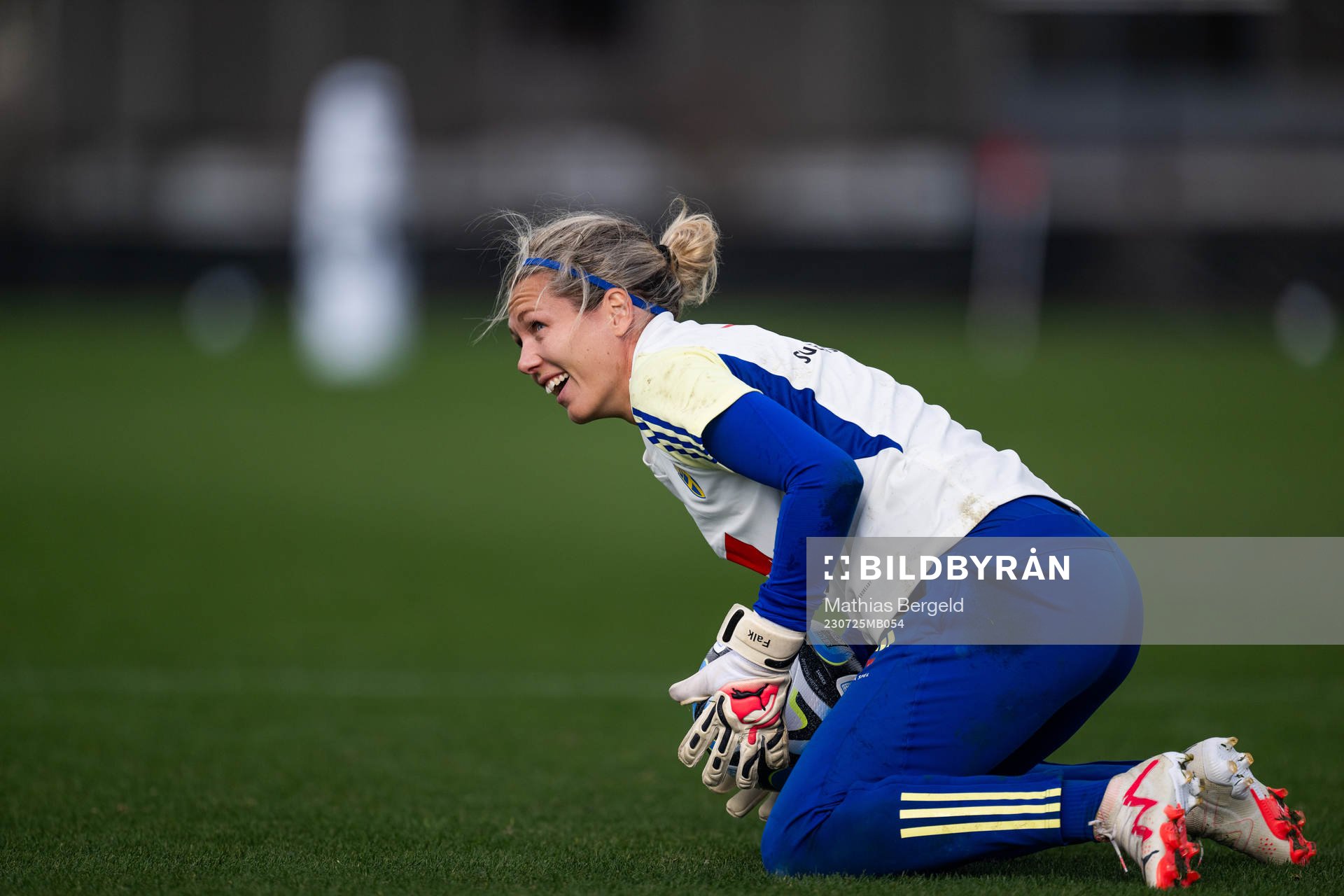 Goalkeeper Jennifer Falk of the Swedish women’s national