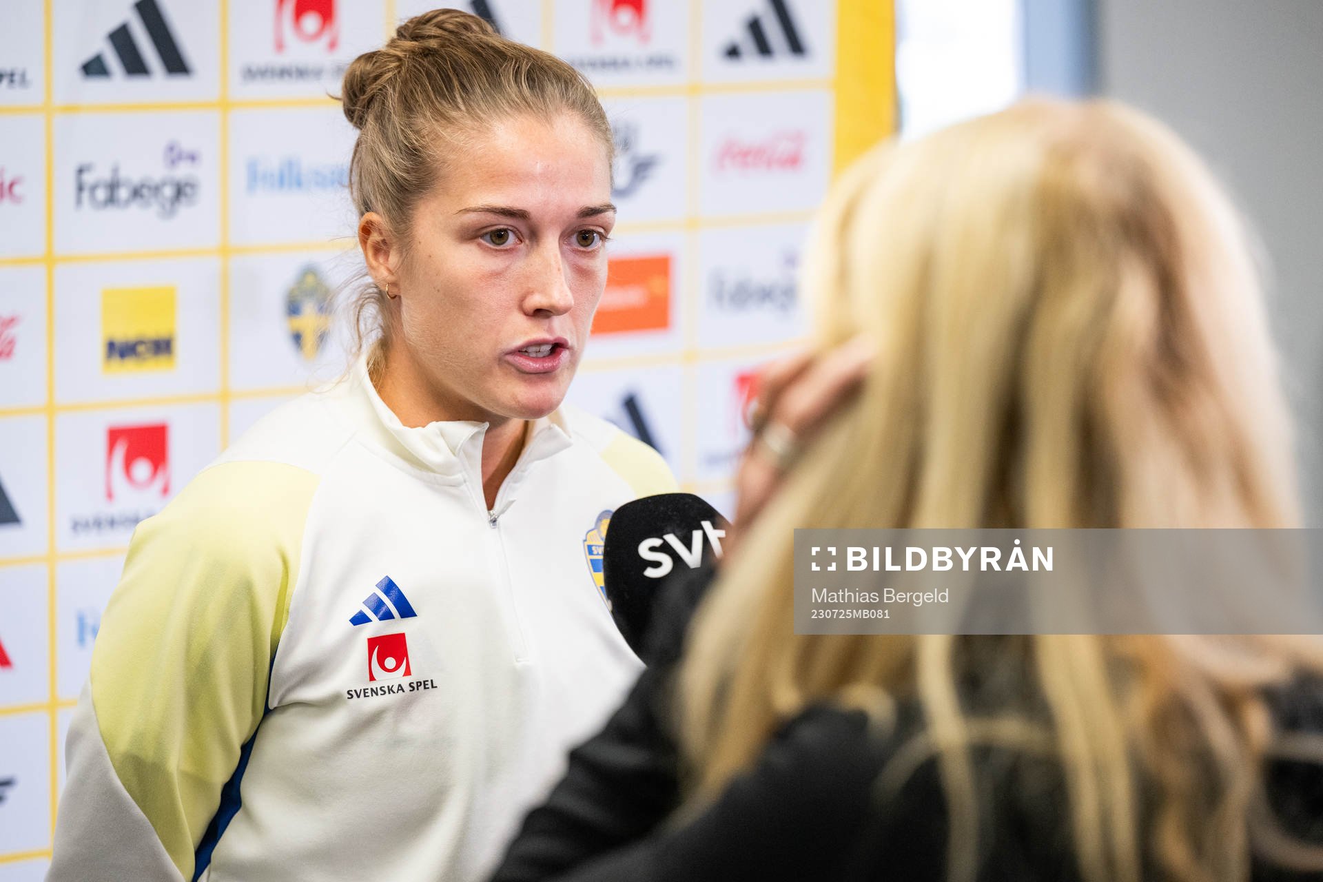 Filippa Angeldahl of the Swedish women's football team at a