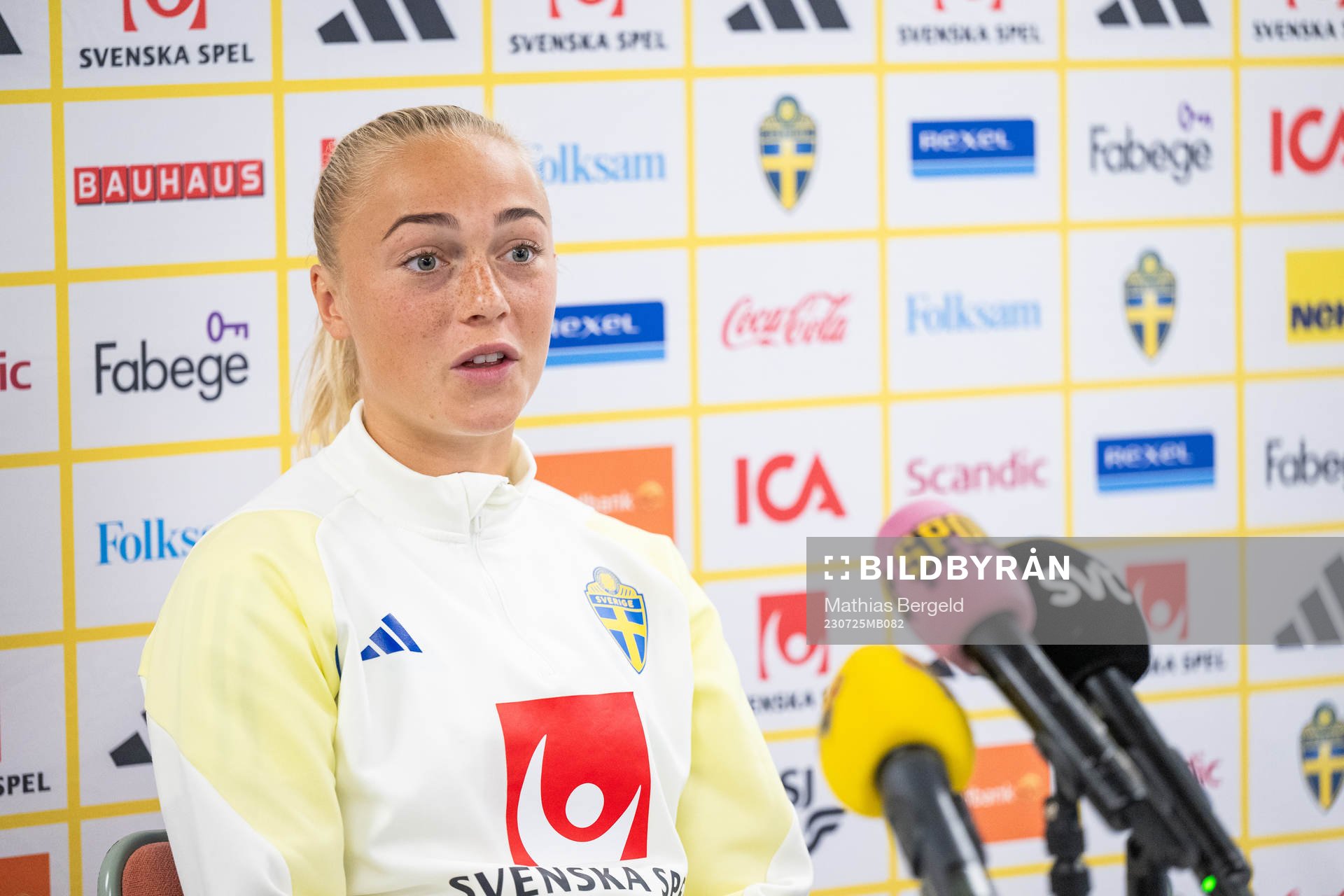 Hanna Bennison of the Swedish women's football team at a