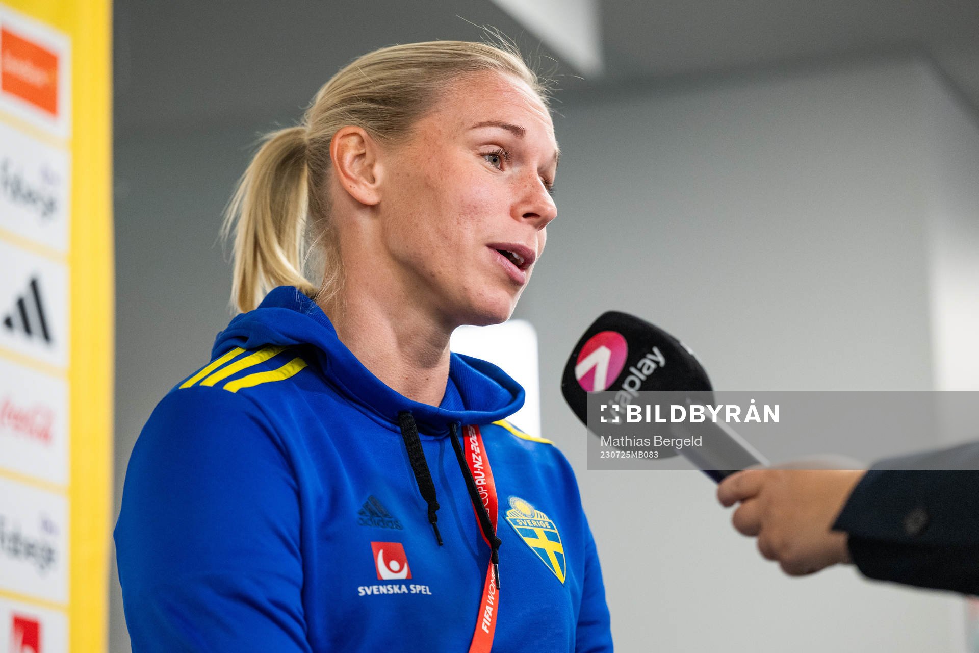 Jonna Andersson of the Swedish women's football team at a