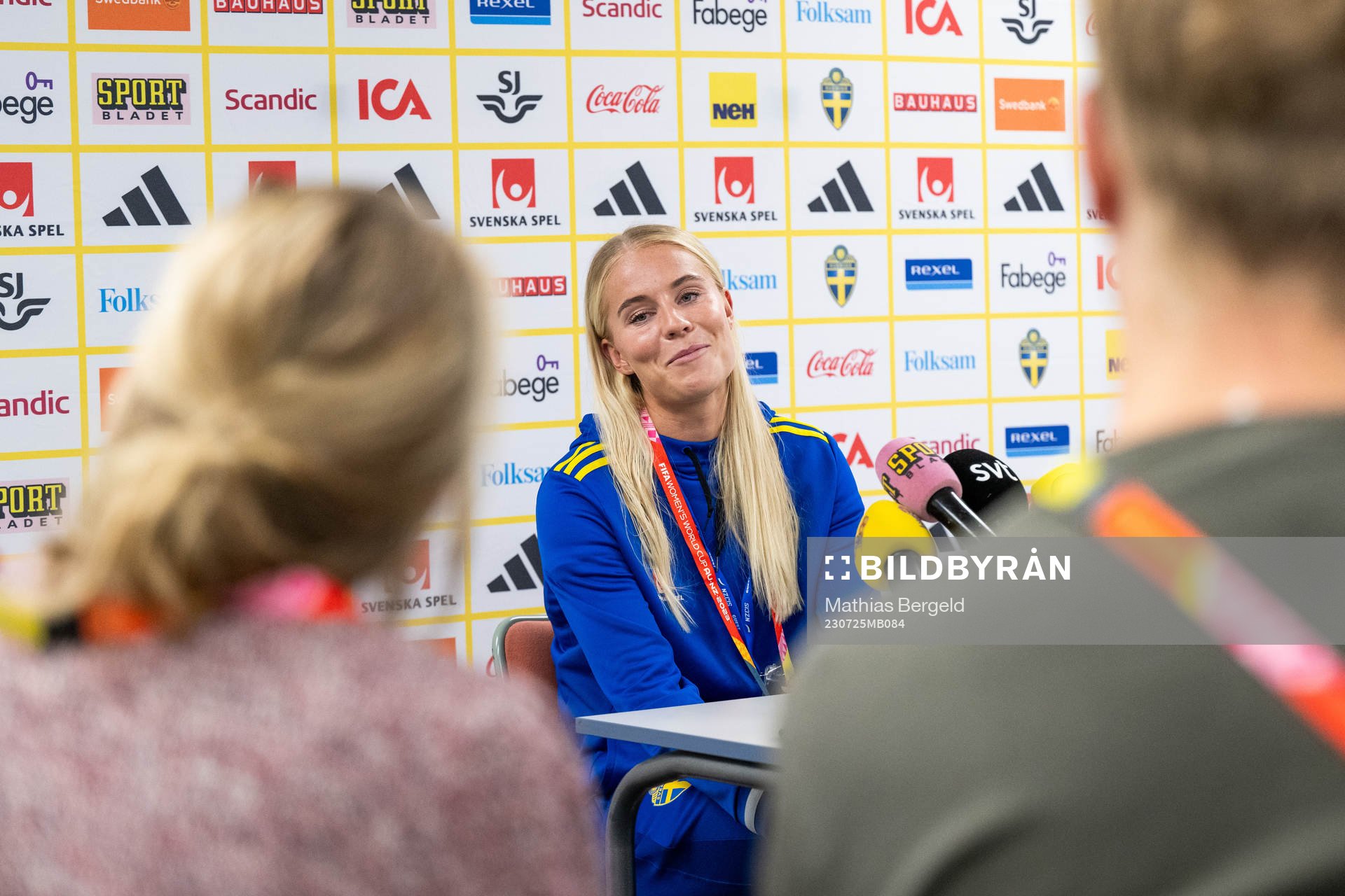 Stina Lennartsson of the Swedish women's football team at a