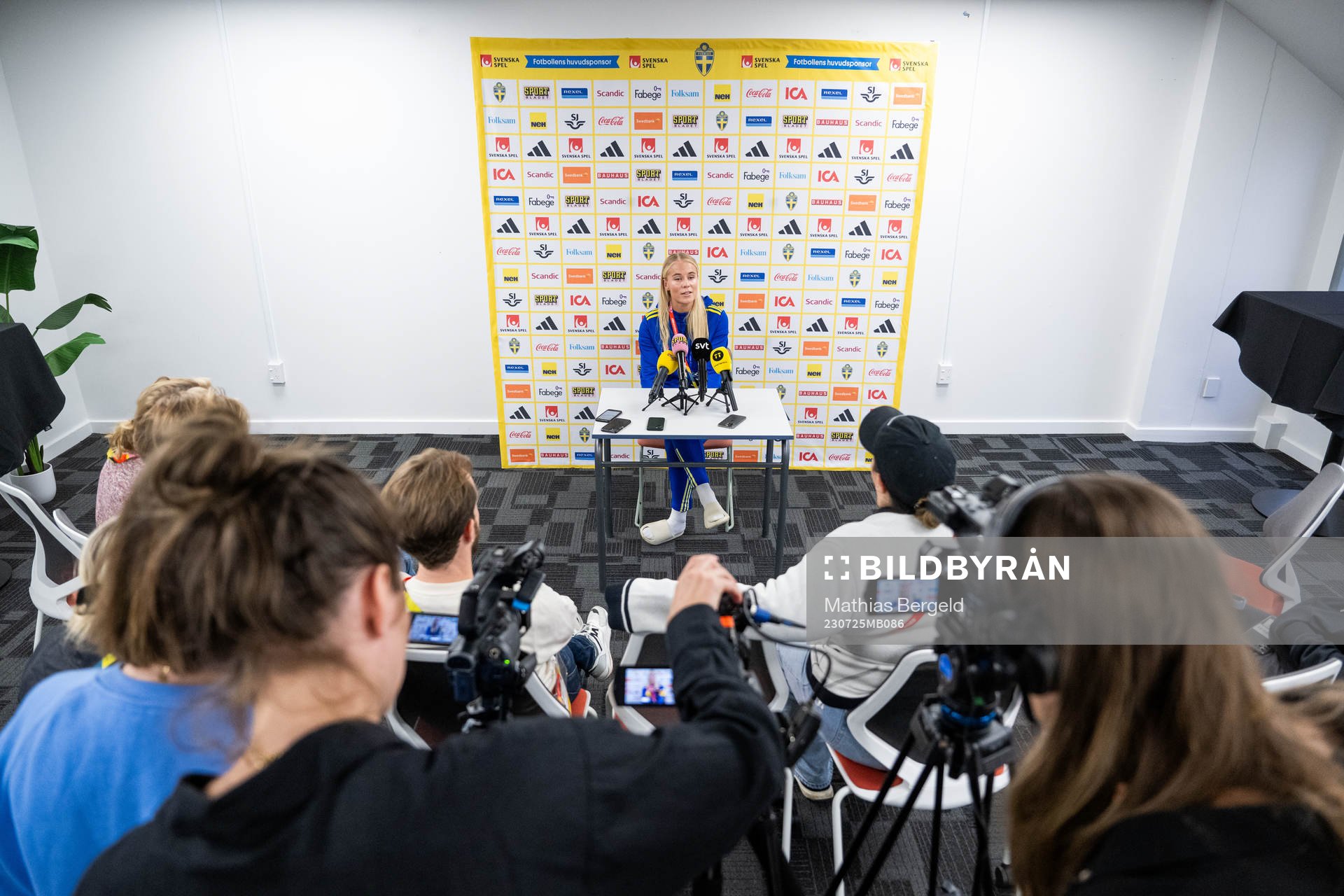 Stina Lennartsson of the Swedish women's football team at a