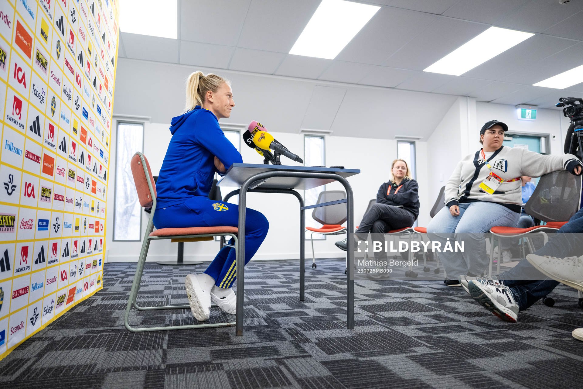 Rebecka Blomqvist of the Swedish women's football team at a